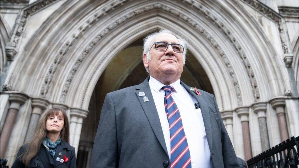 John Murray outside the Royal Courts of Justice