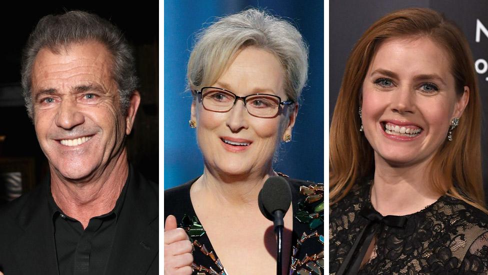 Mel Gibson, Meryl Streep and Amy Adams