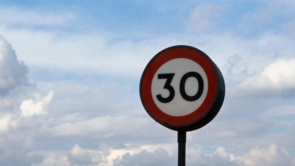 Speed limit sign