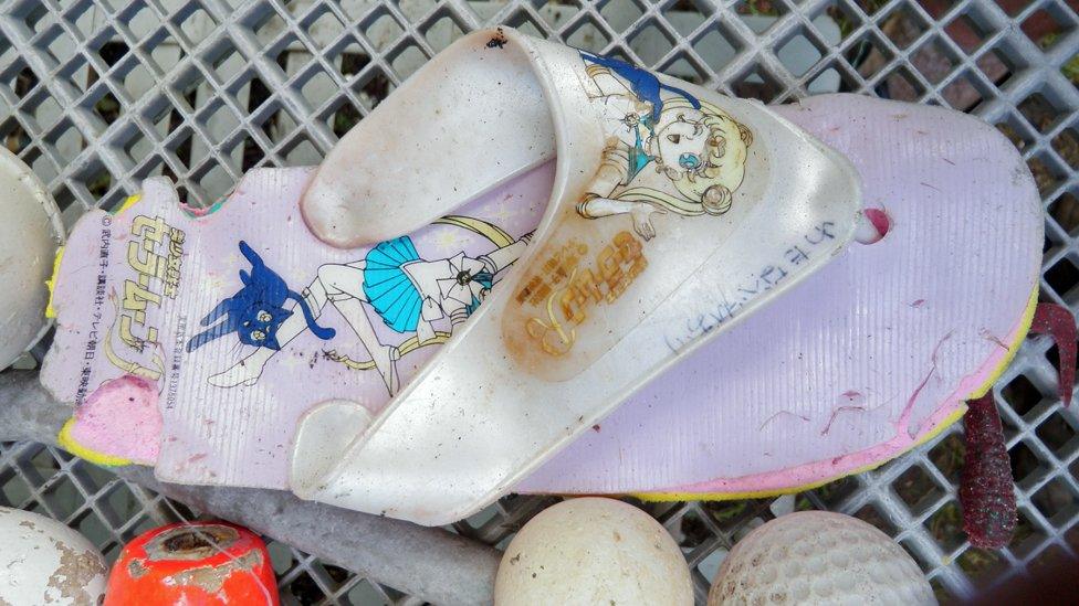 marine debris - child's flip flop