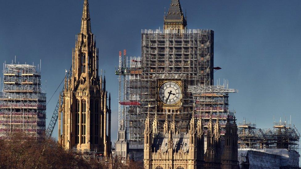 Scaffolding on Parliament