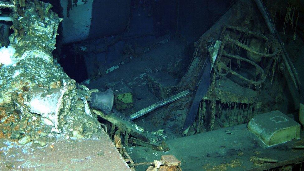 Wreckage of the USS Indianapolis