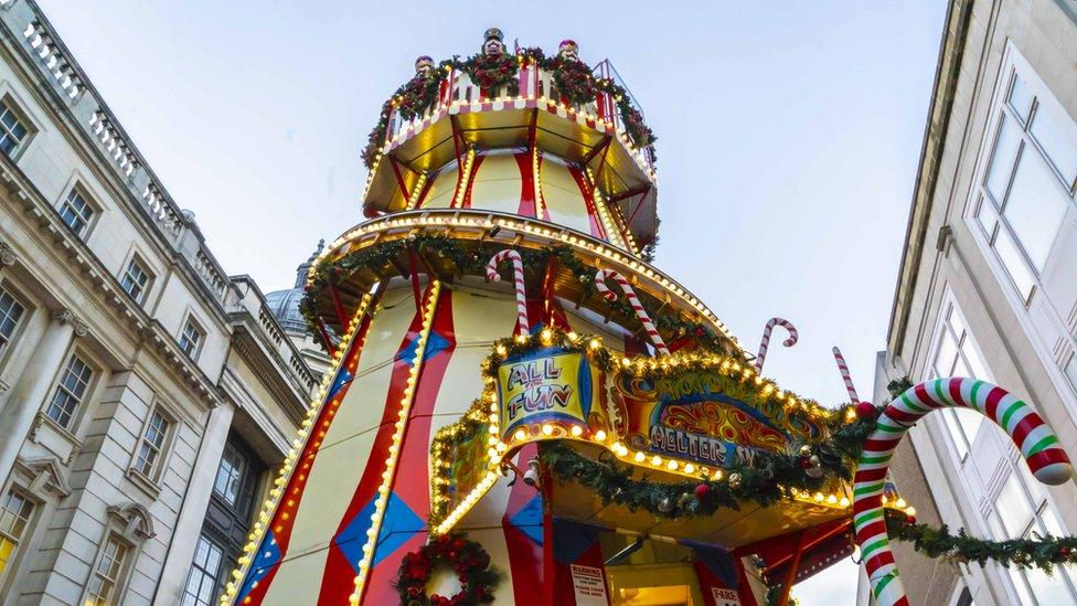 Helter skelter at Nottingham Christmas Market