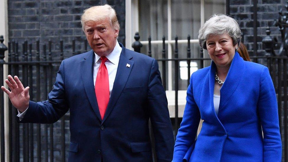 Donal Trump and Theresa May