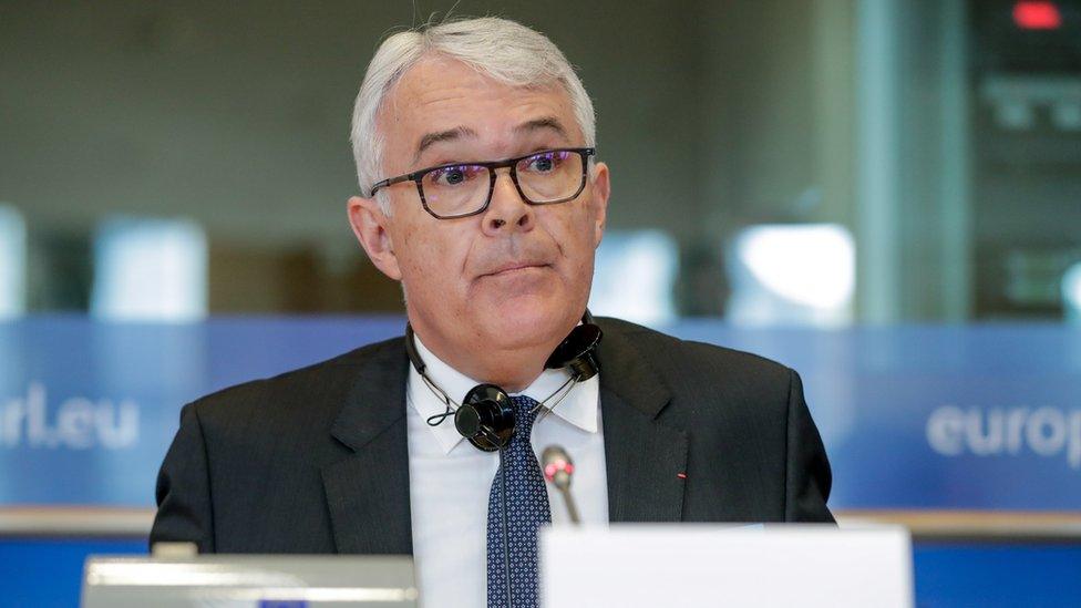 Candidate for European Chief Prosecutor, Frenchman, Jean-Francois Bohnert speaks during a hearing on 26 February