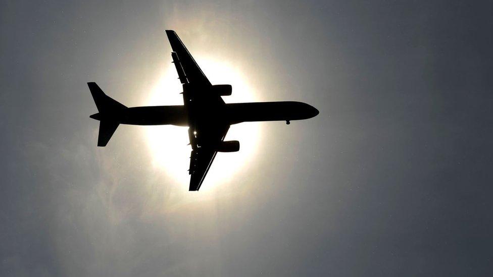 Plane flying into Leeds Bradford Airport