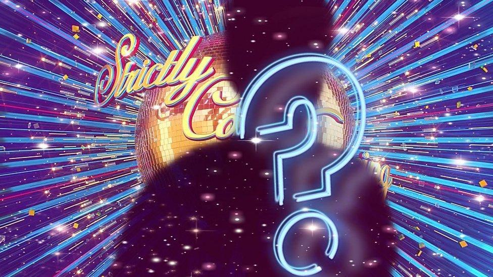 Strictly logo silhouette and question mark.