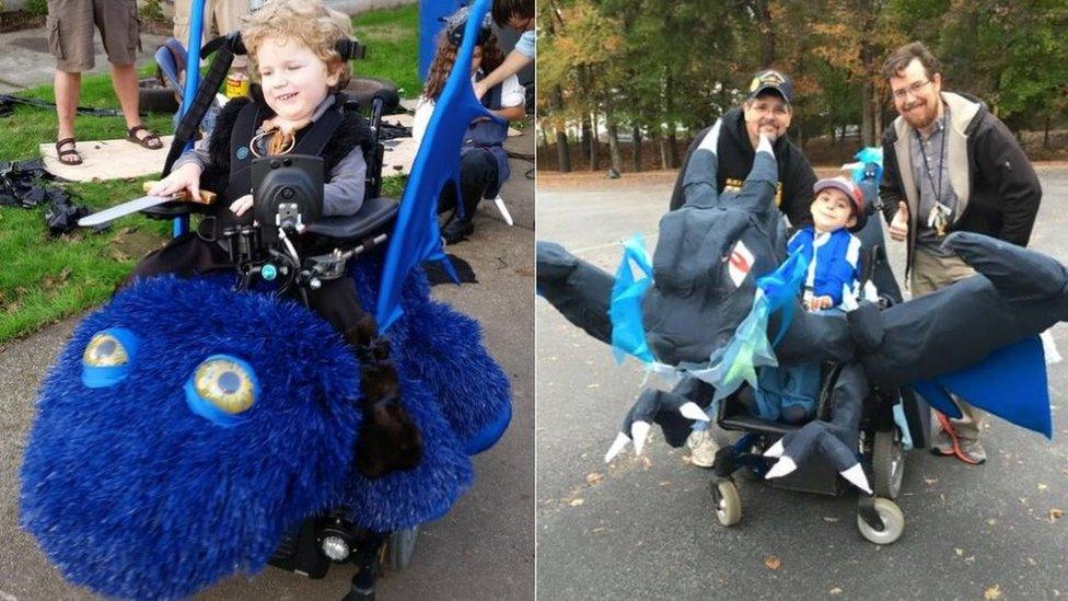 Two dragons roam the streets of America