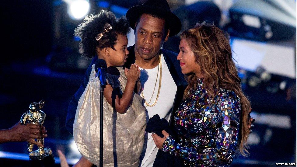 Blue Ivy, Jay-Z and Beyonce