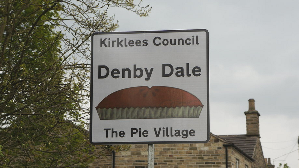 Denby Dale, the Pie Village sign