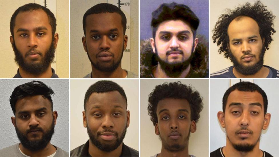 Makzhumi Abukar, Sakaria Aden, Fahim Islam, Yasser Abukar, Ahmed Ahmed, Mohamed Dahir, Nathan Fagan-Gayle and Anrul Islam