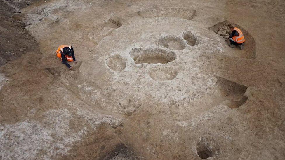 Archaeologists working at a Bronze Age site in Cambridge