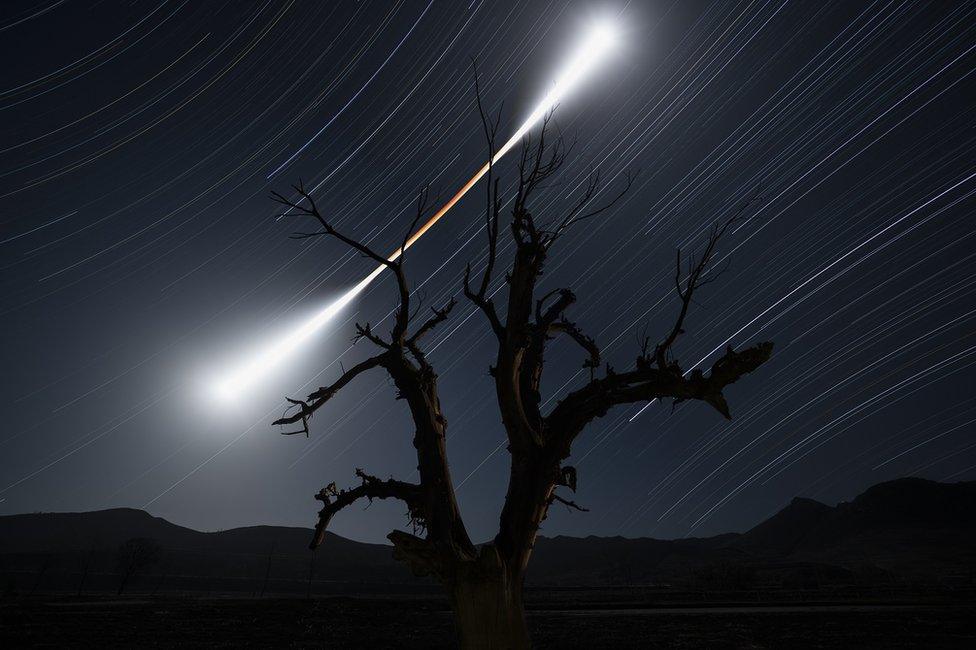 Eclipsed Moon Trail