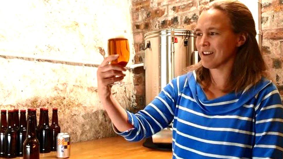 Sonja Mitchell and her alcohol-free beer