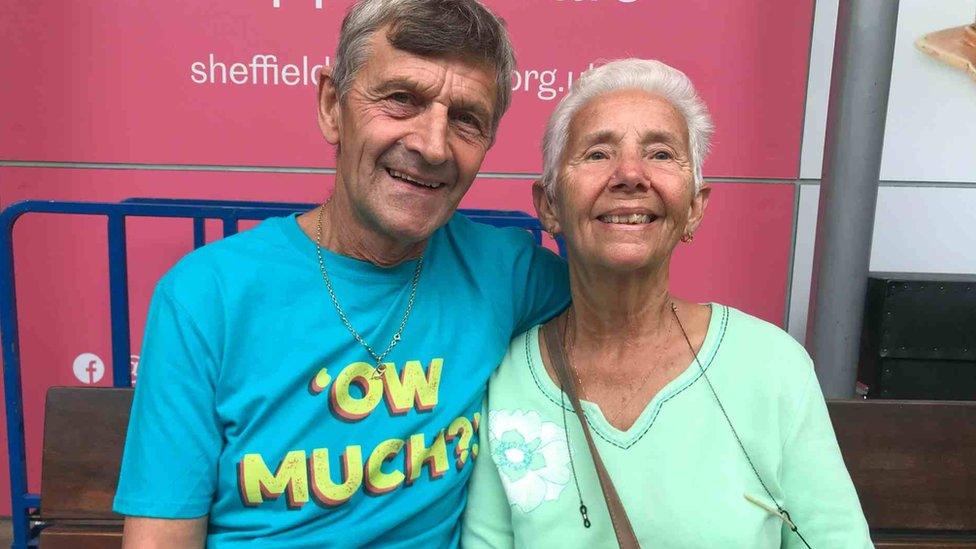 Philip and Janet Peters at the Winter Garden in Sheffield