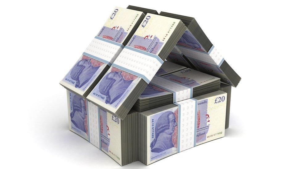 house made of £20 notes