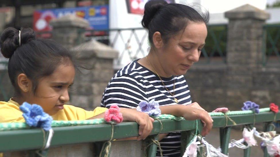 Navjit Kaur with her eight-year-old