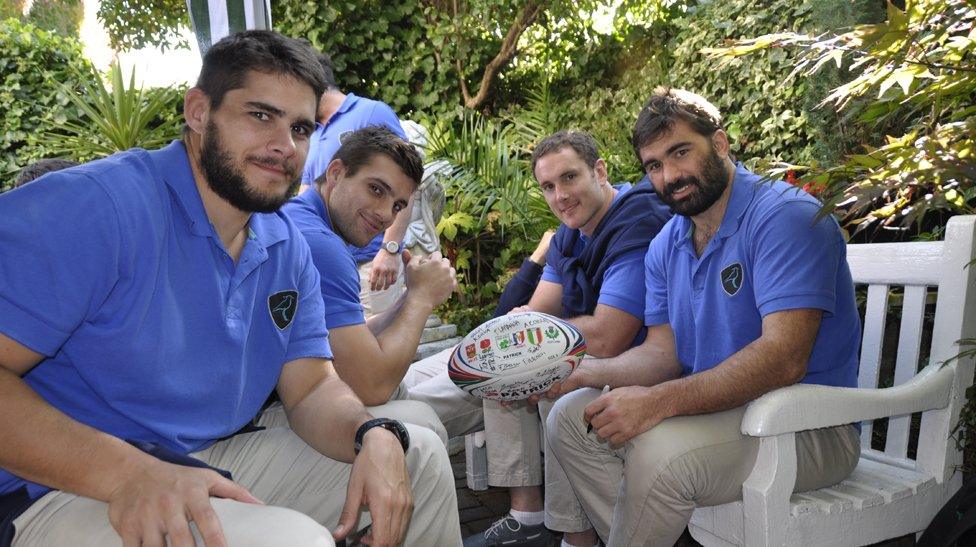 Members of the Uruguay team in London on 29 September 2015