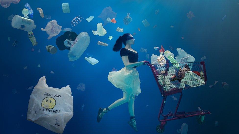 model posing underwater in Australia.