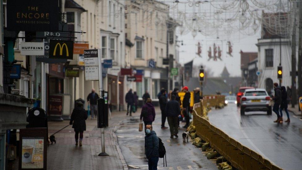 Shoppers in Stratford-upon-Avon