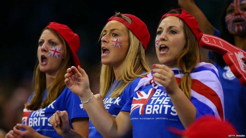 Fans at the Davis Cup