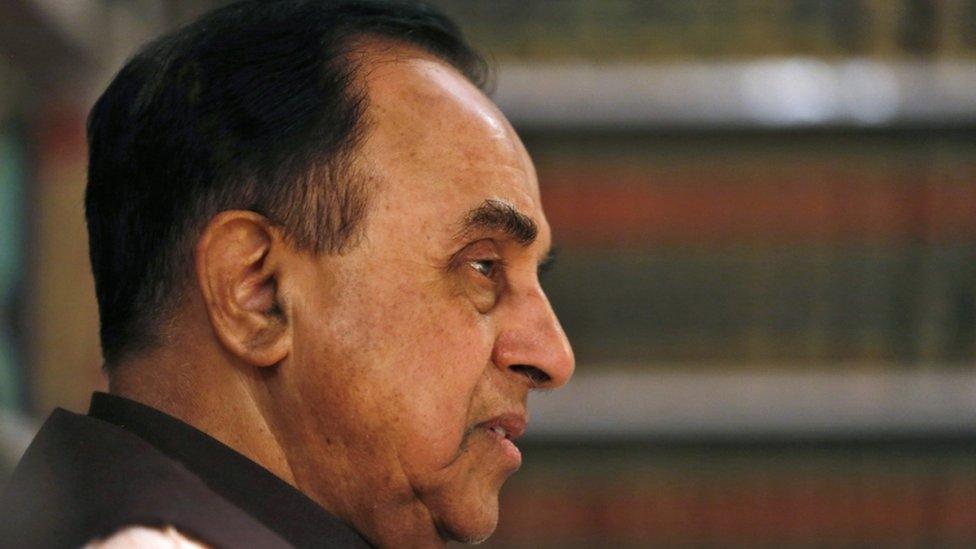 India's ruling Janata Party (JP) leader Subramanian Swamy, file pic