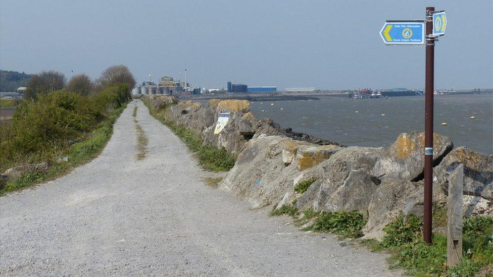 Looking towards Mostyn from the Wales Coast Path