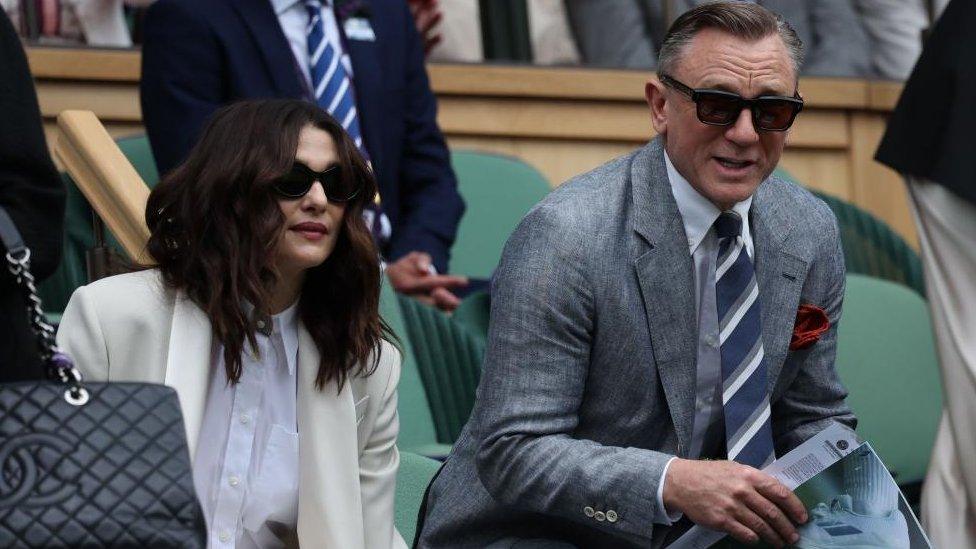 Rachel Weisz and Daniel Craig at Wimbledon