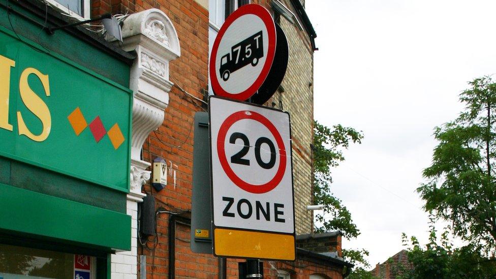 A 20mph sign