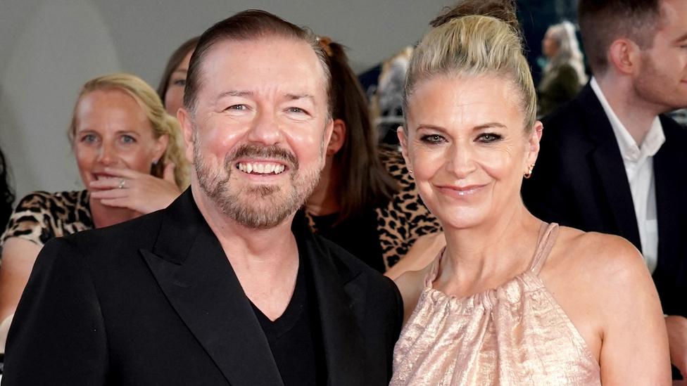 Ricky Gervais and wife Jane Fallon