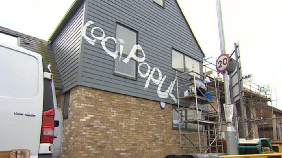 Graffiti being cleaned from homes in Chesterton