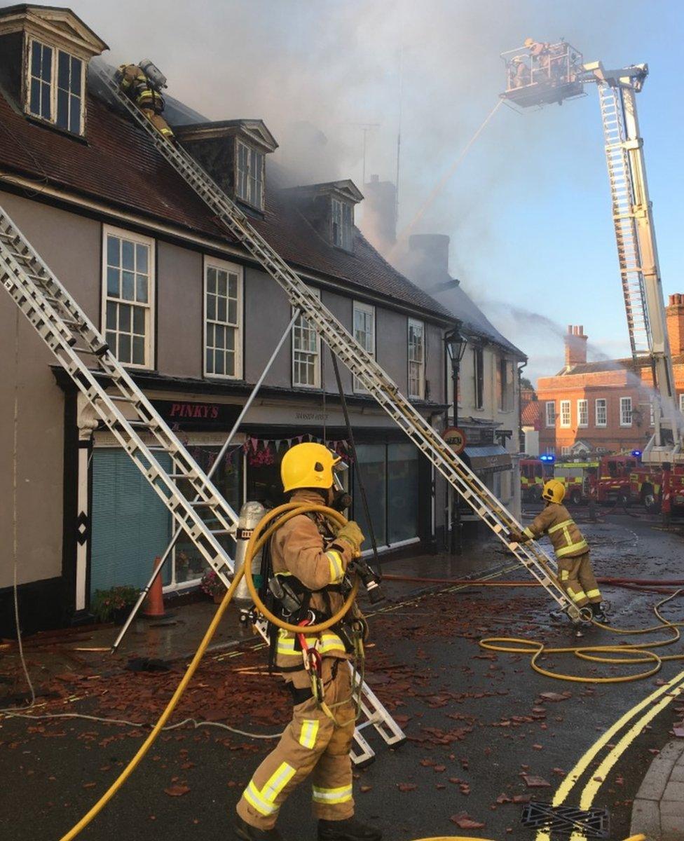 The fire in Halesworth