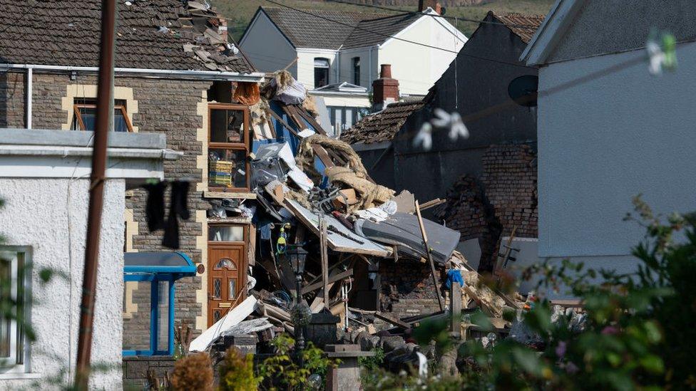 House damaged by blast