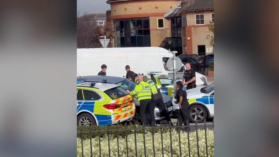 Police chase in Worthing