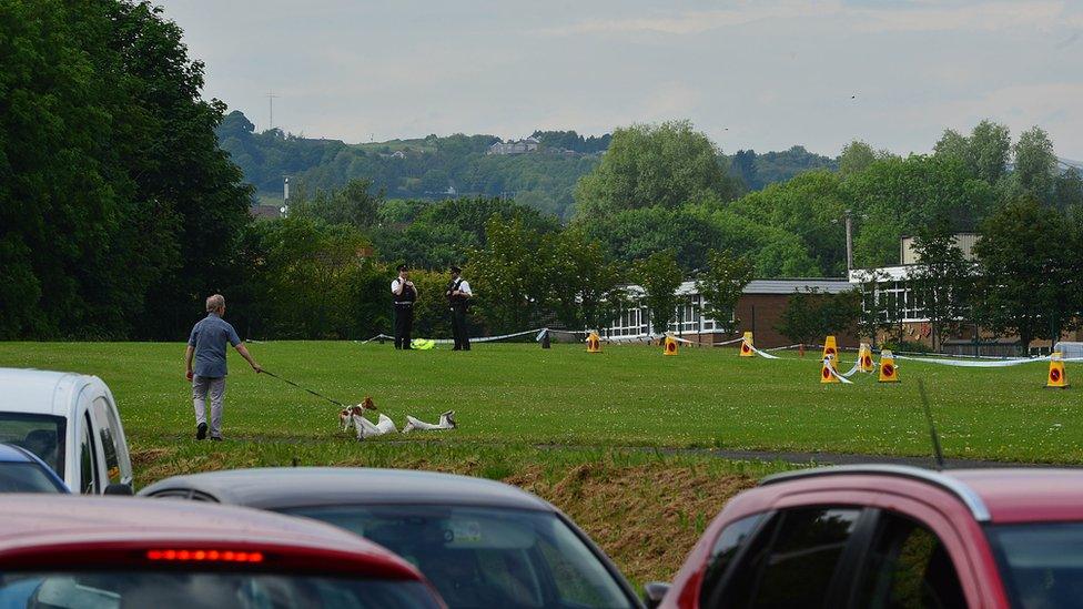 The scene where the lightning struck in Lisburn