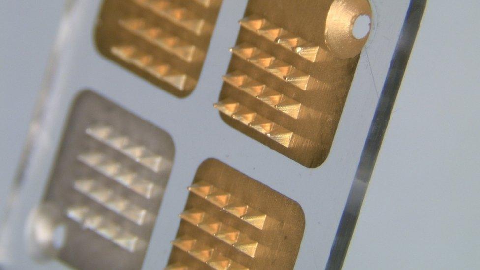 Microneedles on patch