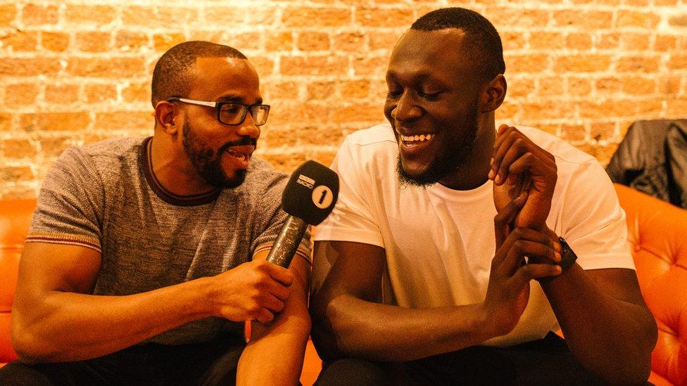 Newsbeat reporter Nesta McGregor and Stormzy