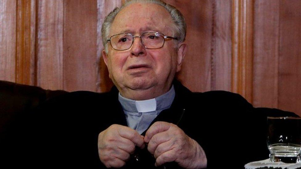 Chilean priest Fernando Karadima pictured in Santiago, Chile,