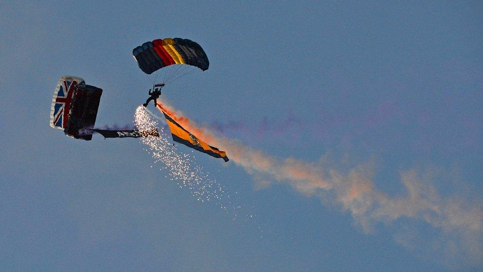 Parachute display team at Clacton Airshow