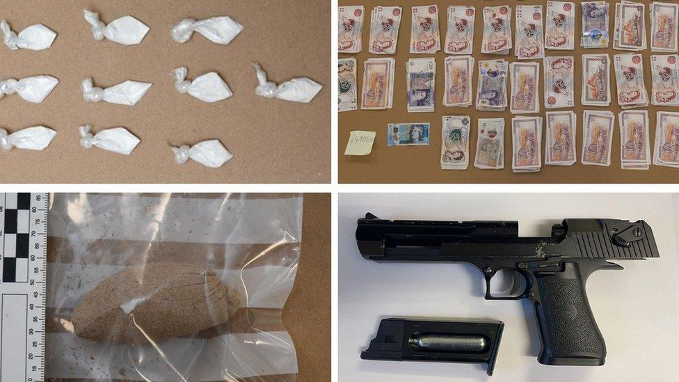 Items seized by police