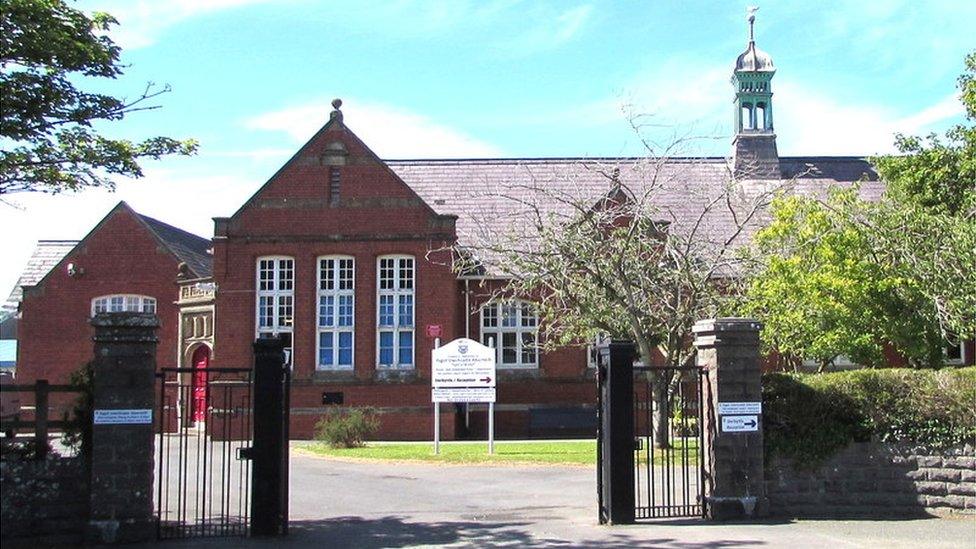 Cardigan secondary school gates