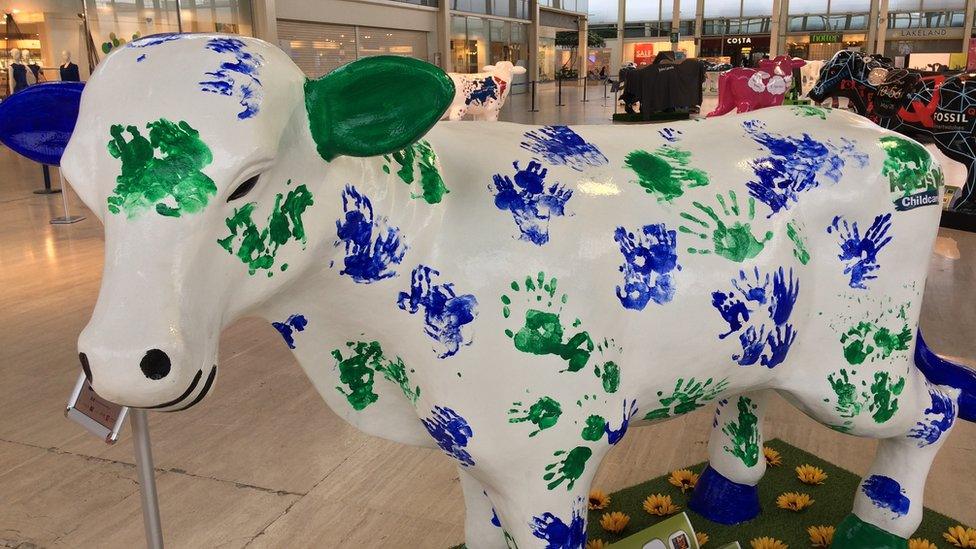 Handpainted cow