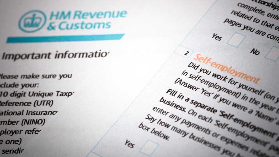 HMRC self-assessment documents