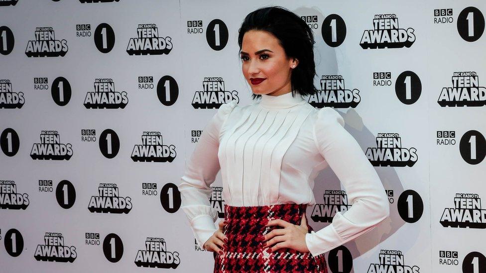 Demi Lovato at the BBC Radio 1 Teen Awards in 2015