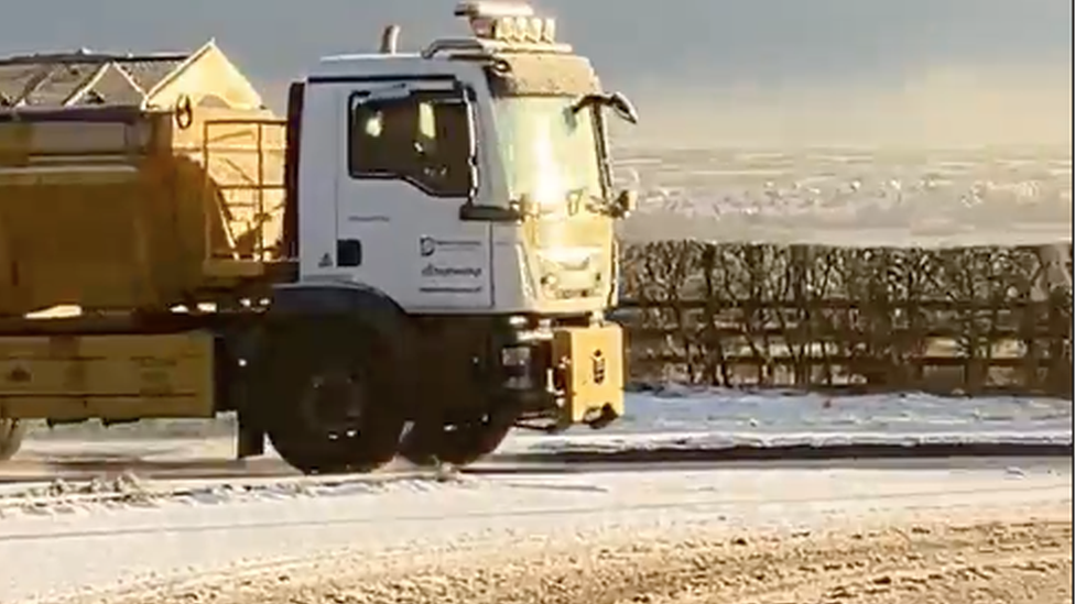 Snow on A171