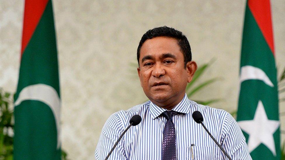 Maldives President Yameen Abdul Gayoom - file photo