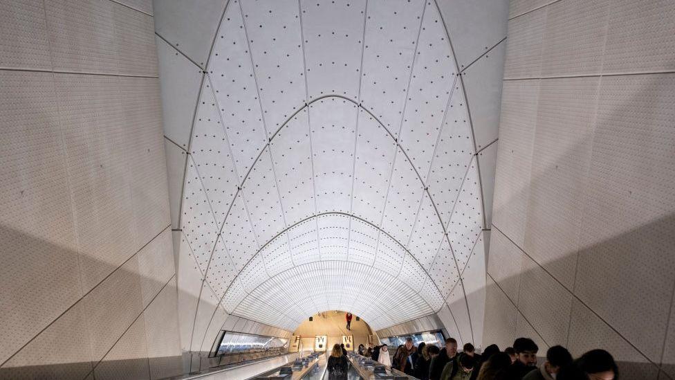 Some of the architecture on the Elizabeth line is seen as futuristic. 