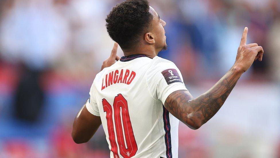 Jesse Lingard playing for England