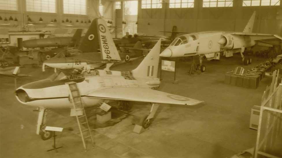 Aircraft museum in the Design hangar, 1968