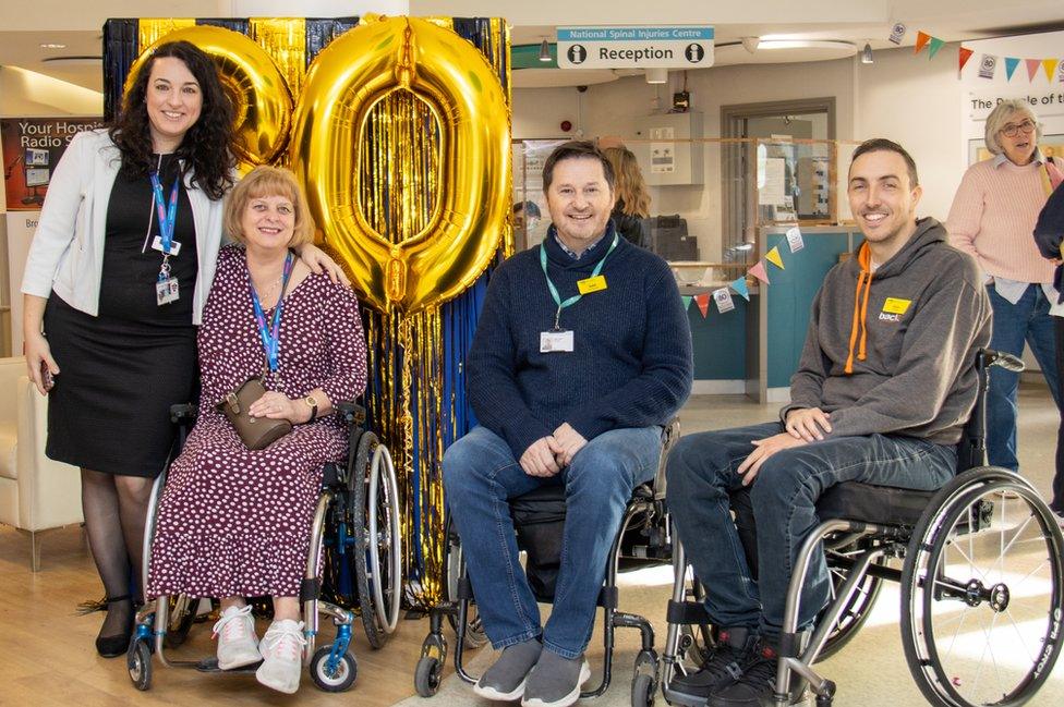 Patients and staff celebrate the centre's 80th anniversary